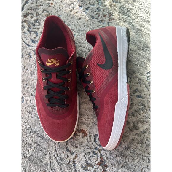 Mens Nike Paul Rodriguez 9 Elite SkateBoard Sneaker Color Red Gold Black Sz 11.5 - Picture 1 of 15